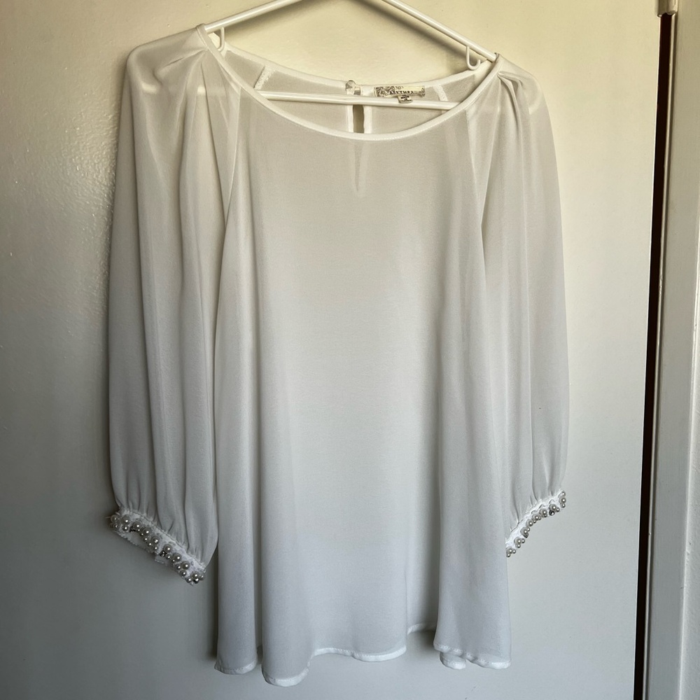 White blouse with accents !!